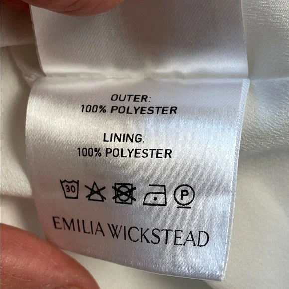 New Emilia Wickstead Thoni Floral Mini Dress White Blue Sz 8 - Picture 15 of 16